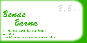 bende barna business card